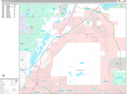 Commerce City Wall Map Premium Style 2025